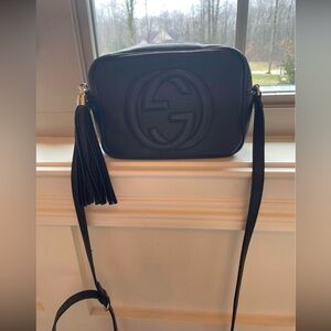 GUCCI Pebbled Calfskin Soho Disco Bag